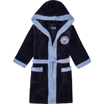 Chlapecký župan MANCHESTER CITY FC Dětský župan Manchester City FC, tmavě modrý, fleecový Velikost: 11-12 r