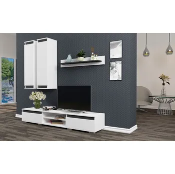 Obývací stěna VerDesign MAT obývací stěna, bílá/antracit