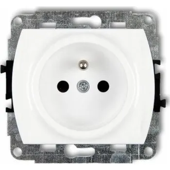 Elektrická zásuvka Bílá nástěnná Elektrická Zásuvka Karlik