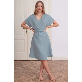 Dámské šaty Lotika Zavinovací šaty s krátkým rukávem 100% len 995915