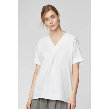 Dámská halenka TopMode Bílá dámská halenka z konopí 628699