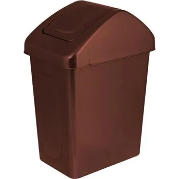 Odpadkový koš BRANQ Odpadkový koš s výklopným víkem 10 l - hnědý