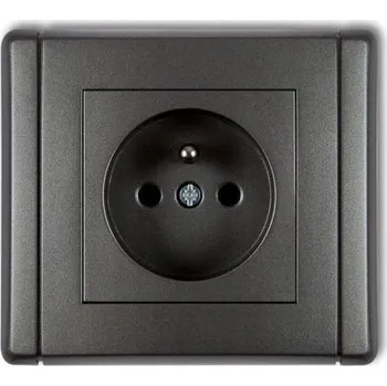 Elektrická zásuvka Šedá nástěnná elektrická Gniazdo Karlik