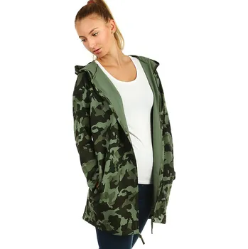 Dámský svetr TopMode Volný maskáčový cardigan 477762