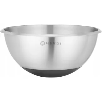 OCELOVÁ KUCHYŇSKÁ MÍSA S SILIKONOVOU PODSTAVOU A VNITŘNÍ MĚRNOU STUPNICÍ 3L