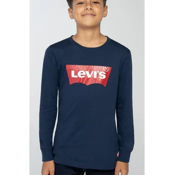 Dětské tričko s dlouhým rukávem Levi's 9E8646.NOS.B námořnická modř 59X, vel. 152