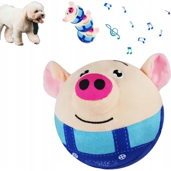 Hračka pro psa Skákací Míček pro Zvířata, Interaktivní Plyšové Prasátko Míček Pro Psy
