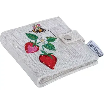 Příslušenství k šicímu stroji Cestovní šitíčko - Jahůdky (Needle Case & Scissors: Embroidered: Natural Strawberries)