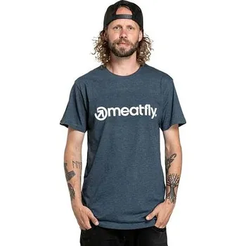 Pánské tričko Meatfly pánské tričko Joe Navy Heather | Modrá | Velikost L