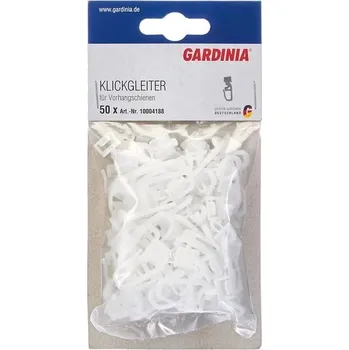 GARDINIA klikové kluzáky s háčky na záclony (háčky na záclony), pro garnýže GE a P2Ü, plastové,