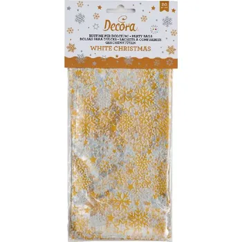 Sáček na potraviny Pytlík na sladkosti 24x12,5x3cm hvězdy 20ks Decora