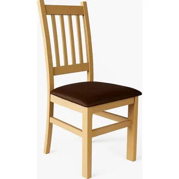 Jídelní židle SIMON buk/tmavě hnědá