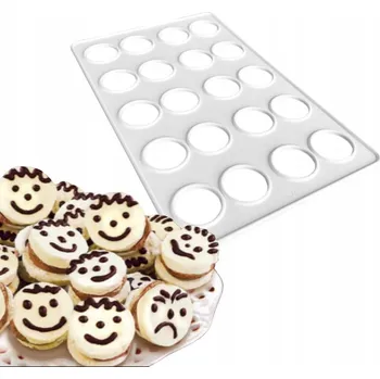 Šablona na kulaté sněhové pusinky, piškoty, forma na sušenky