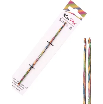 Nástroj na niť a příze KnitPro Symfonie oboustranný dřevěný háček 3 a 3,5 mm (KnitPro Symfonie oboustranný dřevěný háček 3 a 3,5mm)