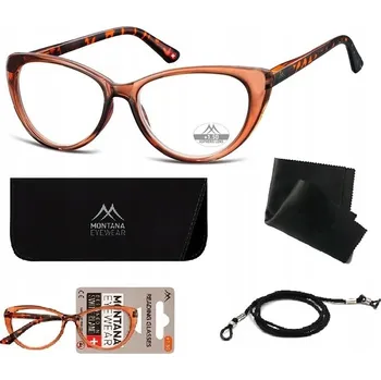 Brýle na čtení DIOPTRICKÉ BRÝLE DÁMSKÉ PLUSKY NA ČTENÍ K POČÍTAČI Šňůrka Pouzdro +1.0