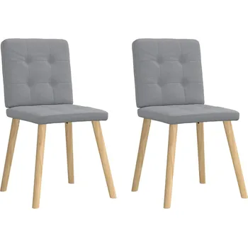 Jídelní židle Jídelní židle 2 ks světle šedé textil - 8721158632241