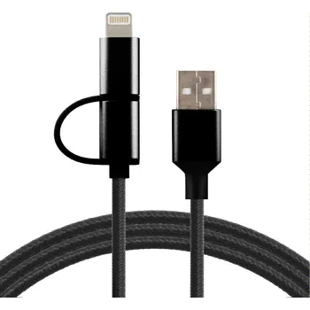 USB hub Kabel - USB A 2.0/2w 1 - 2,0A 1,5m Micro USB/Iphone