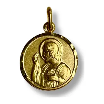 Přívěsek Lillian Vassago Zlatý oboustranný přívěsek s Ježíšem a madonkou, střední LLV22-GP095M