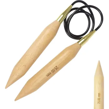 Jehlice KnitPro Jumbo Birch 25mm 100cm (KnitPro Jumbo Birch kruhové jehlice 25mm 100cm)