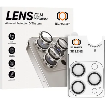 Tvrzené sklo Tel Protect 3D Lens na fotoaparát pro iPhone 14 Pro-14 Pro Max transparent