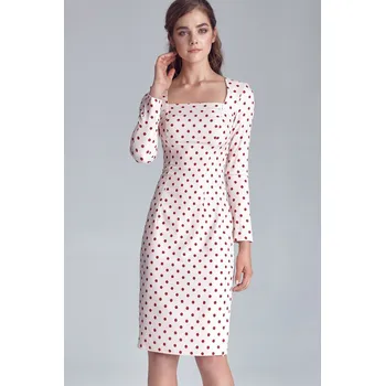 Dámské šaty TopMode Pouzdrové puntíkované šaty v retro vzhledu 510719