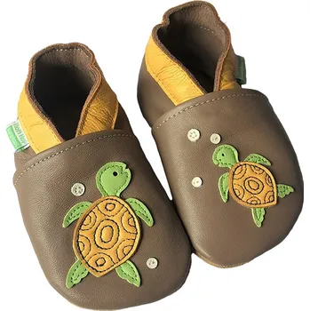 Capáčky Hopi Hop Kožené capáčky Barefoot Vel. XXL 2-3 roky Želvičky