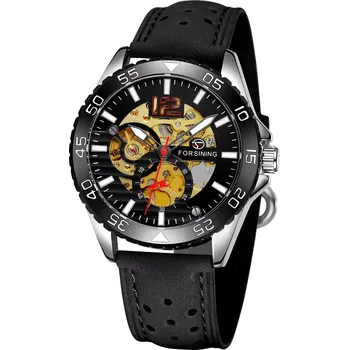 Hodinky FORSINING pánské automatické hodinky Soldier Černé M3T3