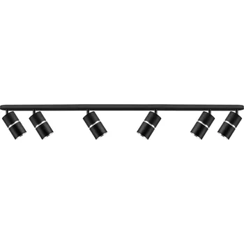 Nástěnné svítidlo Stropní/nástěnné svítidlo bamboo 6xGU10 černé, nastavitelné