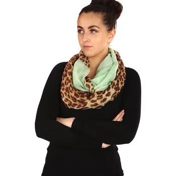 TopMode Dvoubarevný šátek se zvířecím vzorem 212697