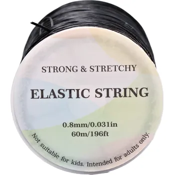 Šperk Magieprirody.cz Elastická lycra černá 0,8 mm – 60 m #744 plochý pružný návlekový materiál pro výrobu náramků