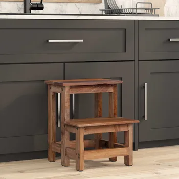 vidaXL Stolička Přírodní 37 x 37 x 46 cm Mahagonové dřevo [42012398]