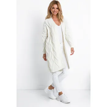 Dámský svetr TopMode Pohodlný dlouhý vlněný kardigan 669090