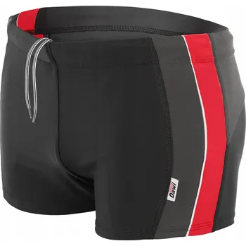 Pánské plavky Černé PÁNSKÉ PLAVKY Dawi Elastické Šortky s Proužky na Bazén XL