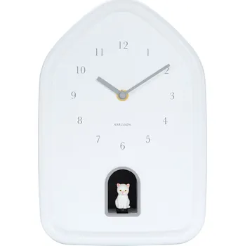 Hodiny Karlsson, Nástěnné hodiny Modern Kitty, bílé - Formadore