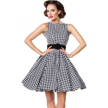 Dámské šaty TopMode Kostkované retro šaty 910117