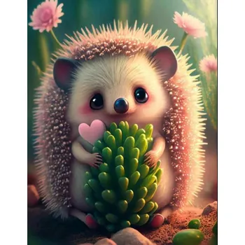 Diamantové malování Diamantové malování - Ježeček