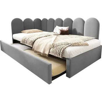 Postel Jednolůžková dřevěná postel Arhatreya 90x200 cm šedá