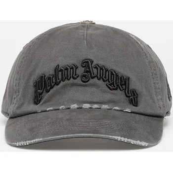 Kšiltovka Kšiltovka Palm Angels Curved Logo Distressed Cap Anthracite/ Black Universal