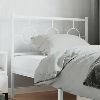 Kovové čelo postele bílé 100 cm - 8721012306707