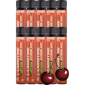 Spalovač tuku Olimp L-CARNITINE + CAFFEINE SHOT 10x 25ml Balení L-Karnitinu Višeň