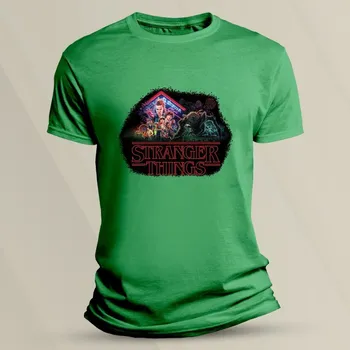 Chlapecké tričko Bavlněné dětské tričko Stranger Things – Svět naruby velikost 116 Zelená