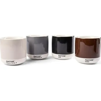 Sada PANTONE Latte termo hrnek set 4 ks - Warm Gray, Cool Gray, Brown, Black