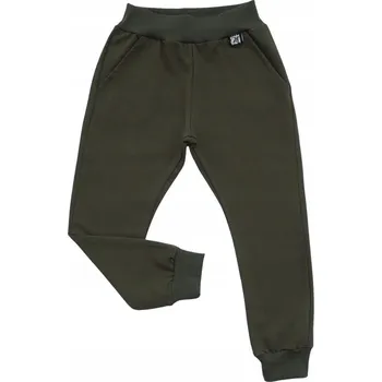 Chlapecké tepláky OLIWKOVÉ s kapsami, pohodlné do školy REVAJ 110