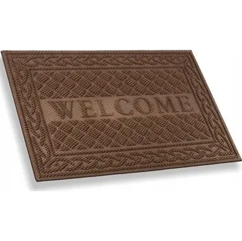 Rohožka ROHOŽKA VSTUPNÍ WELCOME KE DVEŘÍM SILNÁ PEVNÁ HNĚDÁ 40x60cm