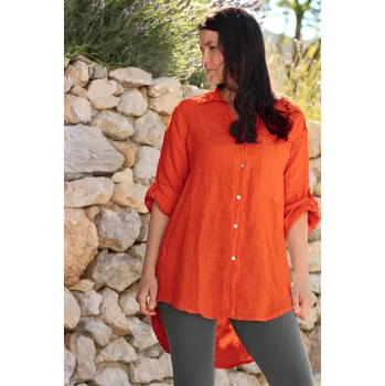 Dámská košile TopMode Lněná dámská oversized košile 933667