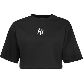 Dámské tričko Dámské triko New Era NEW YORK YANKEES LEAGUE ESSENTIAL MIDI CROP XS Černá, Bílá