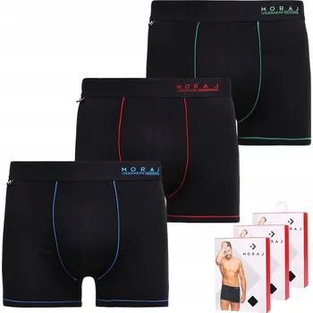 Boxerky PÁNSKÉ BOXERKY SADA 3 KS KLASICKÉ MORAJ SLIPY PŘILÉHAVÉ POHODLNÉ M