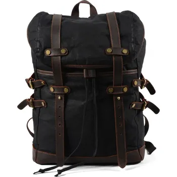 Městský batoh TopMode Retro plátěný batoh s koženými detaily 474926