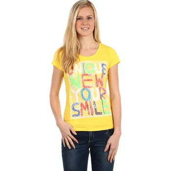 TopMode Dámské barevné tričko s krajkou 112627