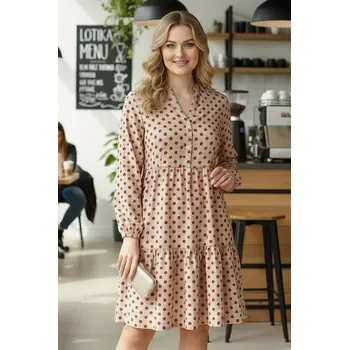 Dámské šaty Lotika Lotika 100% lněné šaty s puntíky 1090877